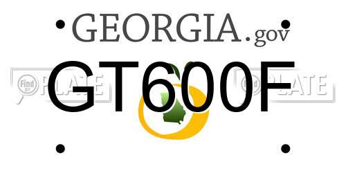 GT600F Georgia License Plate