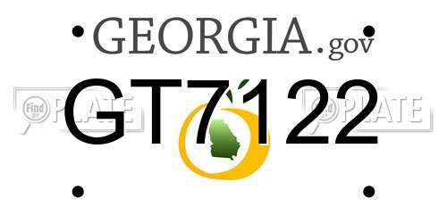 GT7122 Georgia License Plate