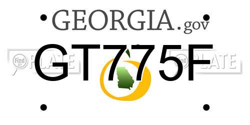 GT775F Georgia License Plate