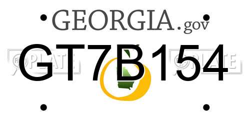 GT7B154 Georgia License Plate