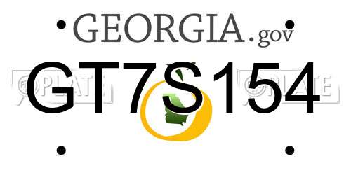 GT7S154 Georgia License Plate