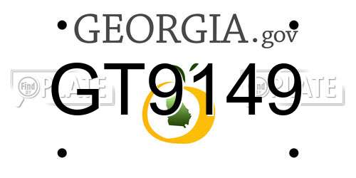 GT9149 Georgia License Plate