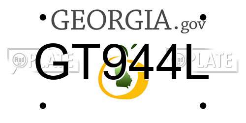 GT944L Georgia License Plate