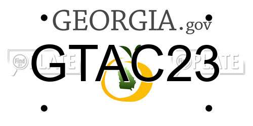 GTAC23 Georgia License Plate