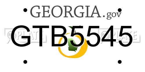 GTB5545 Georgia License Plate