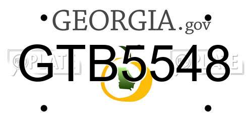 GTB5548 Georgia License Plate