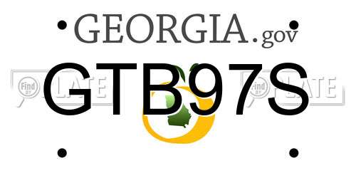 GTB97S Georgia License Plate