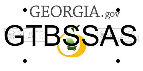GTBSSAS Georgia License Plate