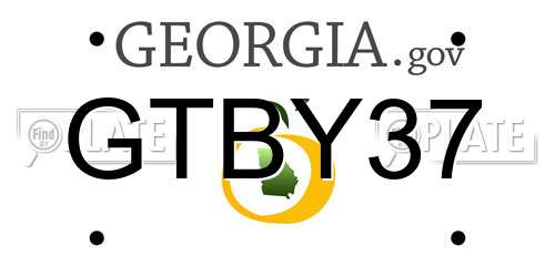 GTBY37 Georgia License Plate