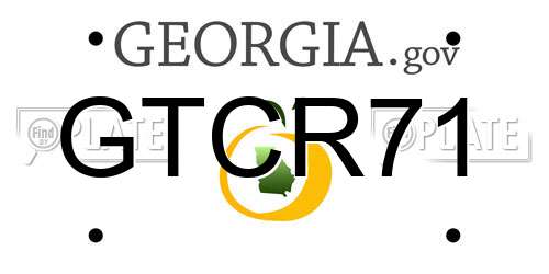 GTCR71 Georgia License Plate