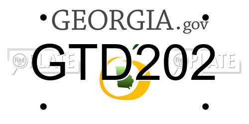 GTD202 Georgia License Plate