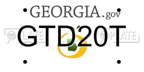 GTD20T Georgia License Plate