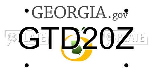 GTD20Z Georgia License Plate
