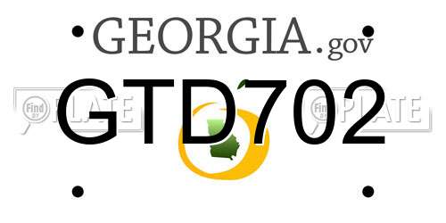 GTD702 Georgia License Plate
