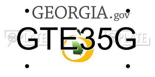 GTE35G Georgia License Plate