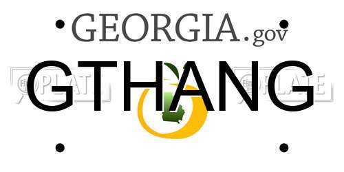 GTHANG Georgia License Plate