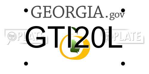GTI20L Georgia License Plate