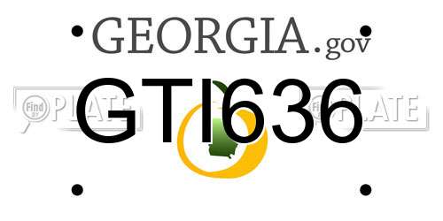 GTI636 Georgia License Plate