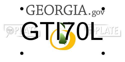 GTI70L Georgia License Plate