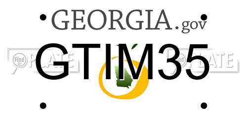 GTIM35 Georgia License Plate