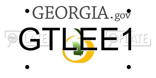 GTLEE1 Georgia License Plate