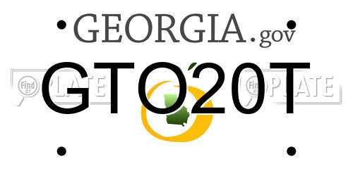GTO20T Georgia License Plate