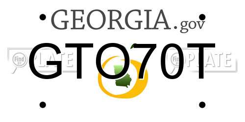 GTO70T Georgia License Plate