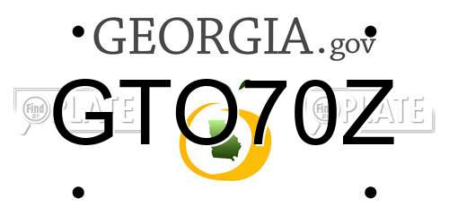 GTO70Z Georgia License Plate