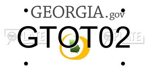 GTOT02 Georgia License Plate