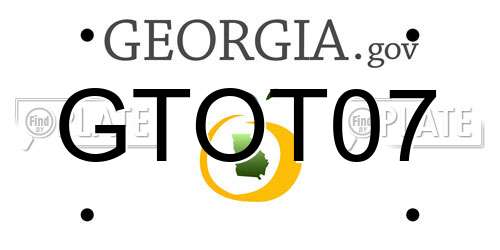 GTOT07 Georgia License Plate