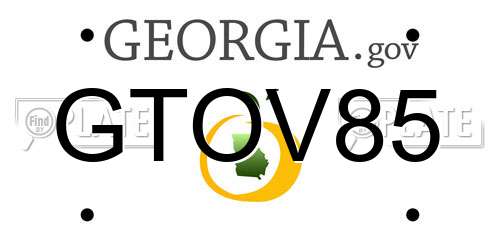 GTOV85 Georgia License Plate
