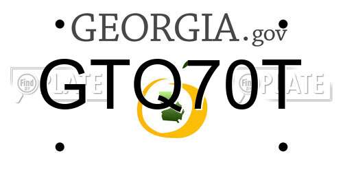 GTQ70T Georgia License Plate