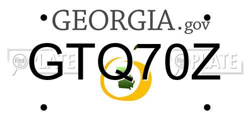 GTQ70Z Georgia License Plate