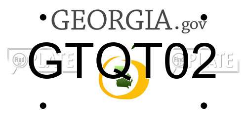 GTQT02 Georgia License Plate