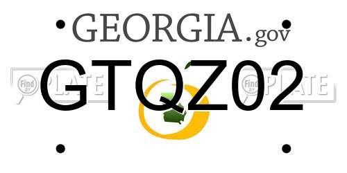 GTQZ02 Georgia License Plate