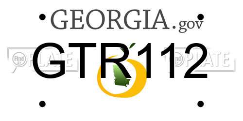GTR112 Georgia License Plate