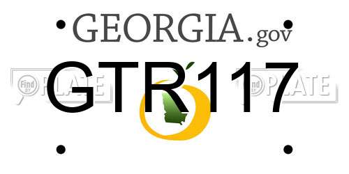 GTR117 Georgia License Plate