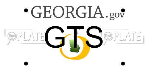 GTS Georgia License Plate
