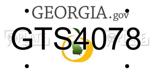 GTS4078 Georgia License Plate