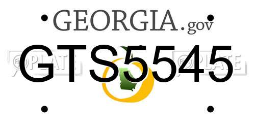 GTS5545 Georgia License Plate
