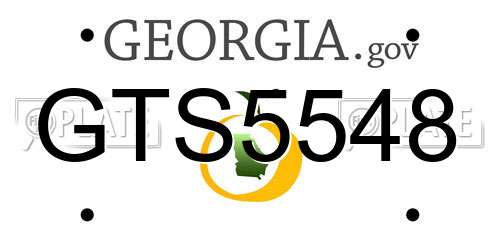GTS5548 Georgia License Plate