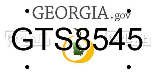 GTS8545 Georgia License Plate