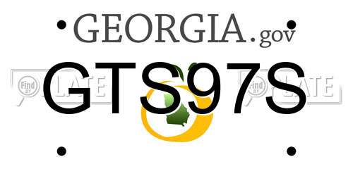 GTS97S Georgia License Plate