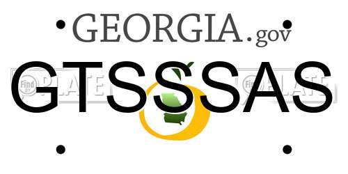 GTSSSAS Georgia License Plate