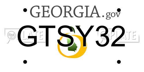 GTSY32 Georgia License Plate
