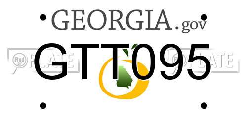 GTT095 Georgia License Plate