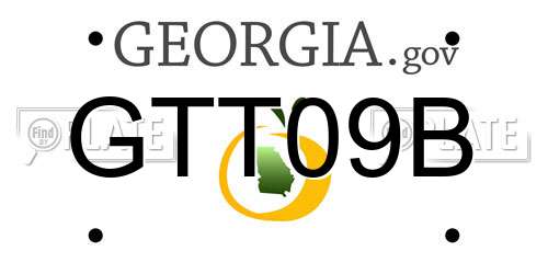 GTT09B Georgia License Plate