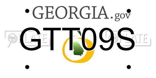 GTT09S Georgia License Plate