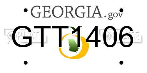 GTT1406 Georgia License Plate