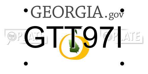GTT97I Georgia License Plate